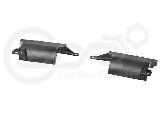 Pair of Street Driven Performance underbody air deflector cooling duct scoops for 2020-up Chevrolet Corvette C8 exterior trim.