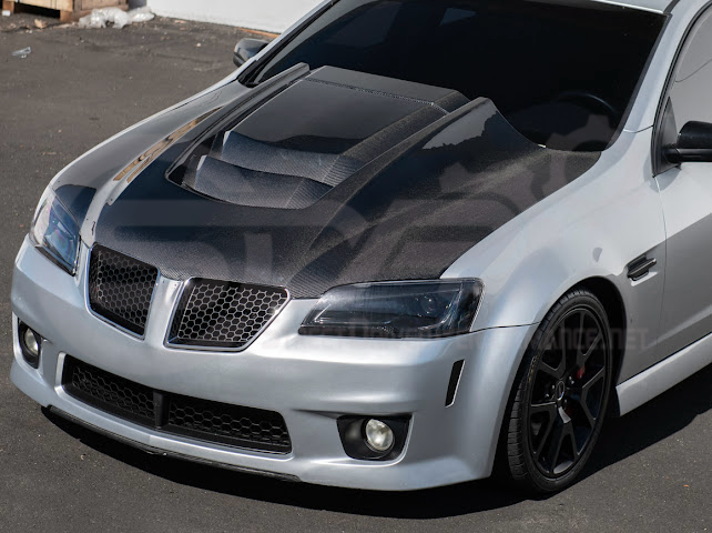 2008-2009 PONTIAC G8 CARBON FIBER ZR1 STYLE FRONT VENTED COWL HOOD