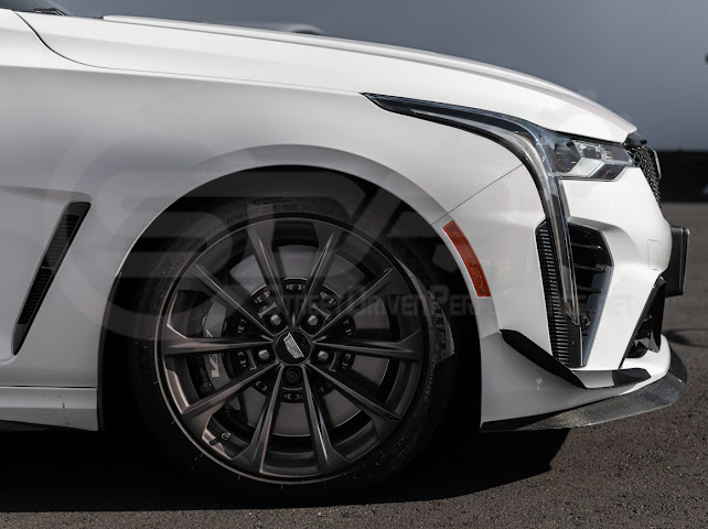 2020-UP CADILLAC CT4-V BLACKWING | CARBON FIBER FRONT LIP SPLITTER WITH CANARDS GROUND EFFECTS