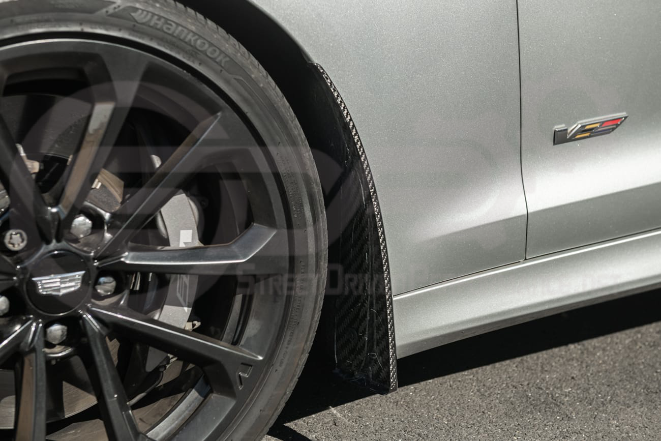 2016-2019 CADILLAC ATS-V SEDAN | SDP PERFORMANCE PACKAGE CARBON FIBER FRONT AND/OR REAR MUD FLAPS SPLASH GUARDS PAIR
