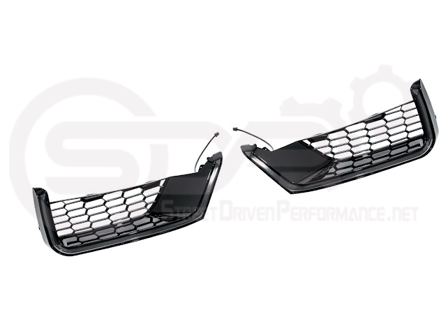 2024-Up For Mustang S650 Dark Horse Style Bumper | Side Intake LED Grille DRL Light Bar Pair