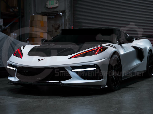 2020-Up Chevrolet Corvette C8 | Custom DRL Conversion Front Headlight Module Set Pair (Amber, Blue, Green, or Red)