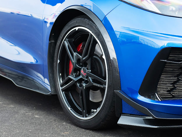 2020+ CHEVROLET CORVETTE C8 | SDP PERFORMANCE PACKAGE HYDRO DIPPED CARBON FIBER SIDE WHEEL FENDER PAIR