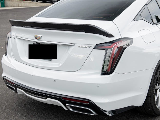 2020-Present Cadillac CT5 Sport / CT5-V / CT5-V Blackwing | Blackwing Style CARBON FIBER Rear Trunk Spoiler Wing