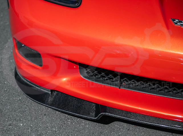 2005-2013 C6 Corvette - 427 /Grand Sport / Z06 / ZR1 | ZRA1 Style Front Splitter Lip Ground Effects (Carbon Fiber or Primer Black)