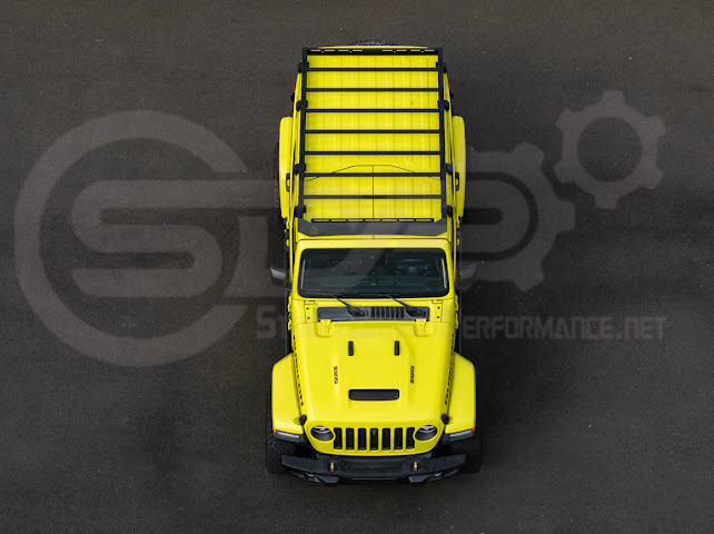 2018-UP JEEP WRANGLER JL & 2020-PRESENT JEEP GLADIATOR JT | CARBON STEEL BLACK TOP ROOF CARGO RACK (FULL & HALF LENGTH)