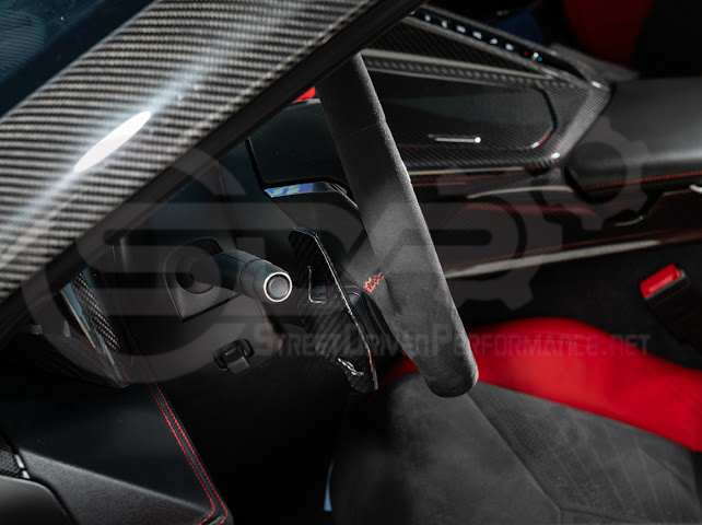 2020-UP CHEVROLET CORVETTE C8 | Lamborghini Style CARBON FIBER Steering Wheel Paddle Shifters