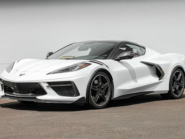 2020+ CHEVROLET CORVETTE C8 | SDP PERFORMANCE PACKAGE MATTE BLACK SIDE WHEEL FENDER FLARE EXTENSIONS PAIR