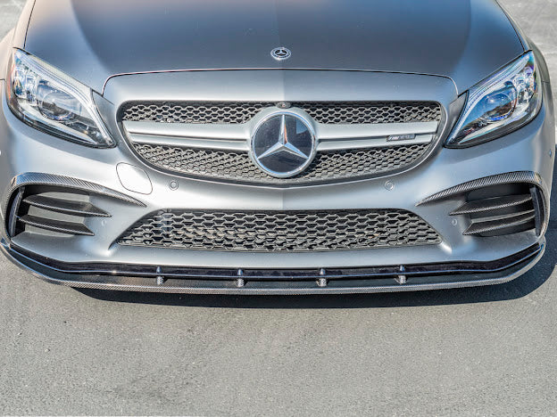 2019-Up C205 W205 Mercedes C-Class AMG Factory Style Carbon Fiber Front Air Vent Cover Pair