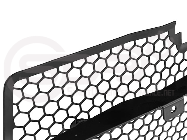 2020+ CHEVROLET CORVETTE C8 STINGRAY & Z51 | FACTORY OEM STYLE GLOSSY BLACK FRONT BUMPER LOWER AIR INLET MESH GRILLE GUARDS