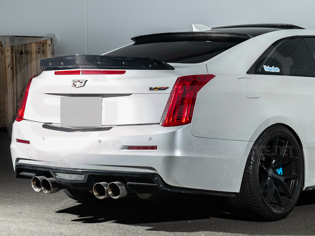 2013-2018 Cadillac ATS ATS-V Coupe | Carbon Fiber Rear Roof Top Window Spoiler Wing