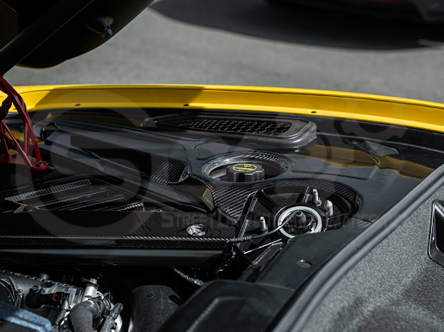 2025-Up Corvette C8 ZR1 | CARBON FIBER Engine Bay Trim Panel Cover Pair