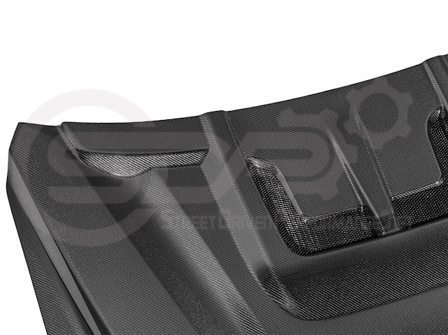 2022-UP TOYOTA TUNDRA | SDP CARBON FIBER FRONT VENTED HOOD WITH SIDE VENTS