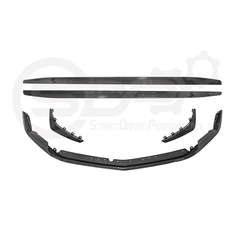 2020-PRESENT CADILLAC CT4-V BLACKWING SEDAN | CARBON FIBER FRONT LIP SPLITTER CANARDS WINGLETS & SIDE SKIRTS ROCKER PANELS GROUND EFFECTS