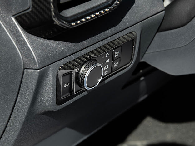 2024-Up Ford Mustang S650 | CARBON FIBER Interior Head Light Control Panel Trim Cover