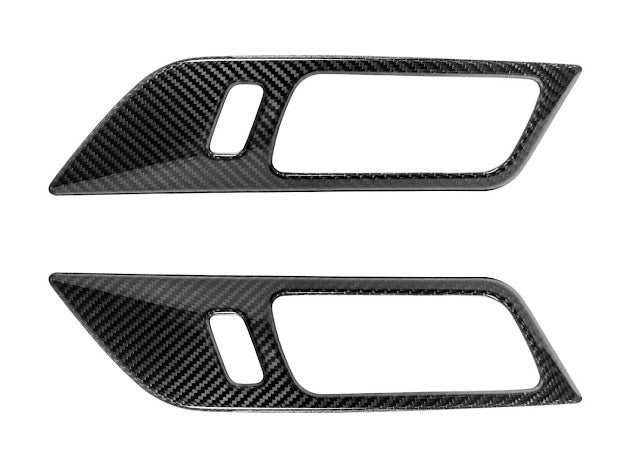 2024-Up Ford Mustang S650 | CARBON FIBER Interior Side Door Handle Panel Cover