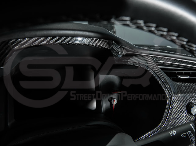 2014-2019 Chevrolet Corvette C7 | Carbon Fiber Dashboard Instrument Cluster Gauge Frame Trim Cover