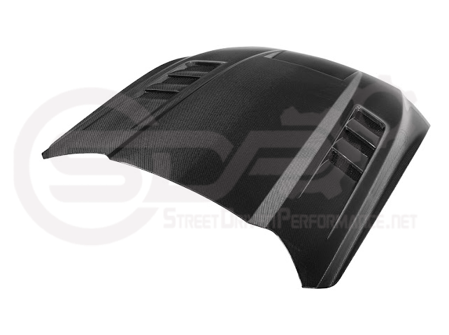 2015-2017 FORD MUSTANG S550 | TERMINATOR STYLE CARBON FIBER FRONT AIR VENTED HOOD