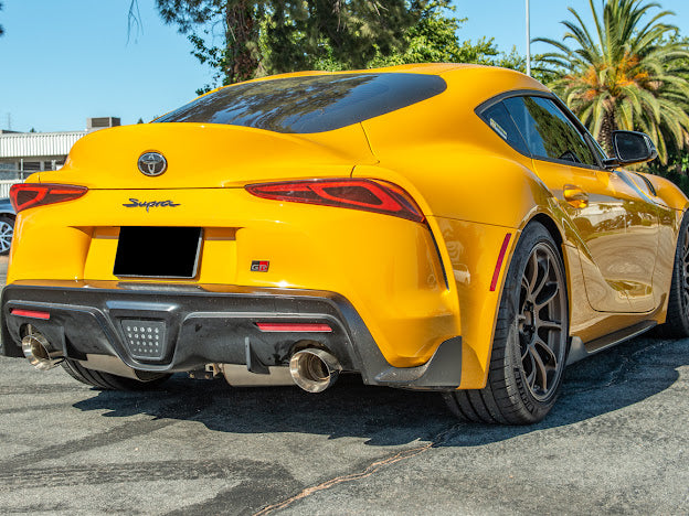 2020-PRESENT TOYOTA GR SUPRA A90 A91 | NON RESONATED CAT BACK EXHAUST WITH BURNT BLUE TIPS