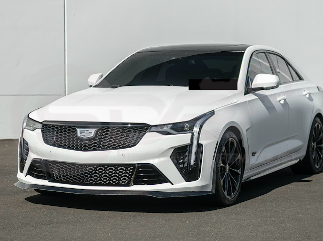 2020-Up Cadillac CT4-V Blackwing | CARBON FIBER Front Splitter Side Wheel Arches Pair