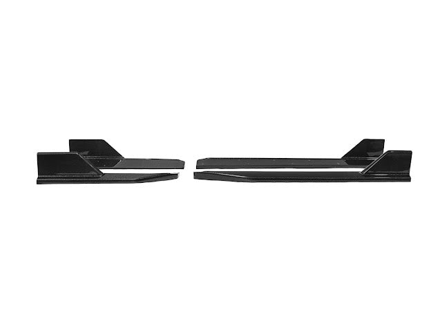 2024-UP FORD MUSTANG S650 | GT350R PERFORMANCE STYLE CARBON FIBER SIDE SKIRTS EXTENSION ROCKER PANELS GROUND EFFECTS