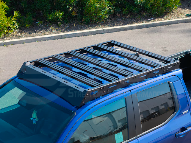 2016-2023 Toyota Tacoma | Extreme Off-Road Version 2 Carbon Steel Black Top Roof Rack Cargo Luggage Carrier
