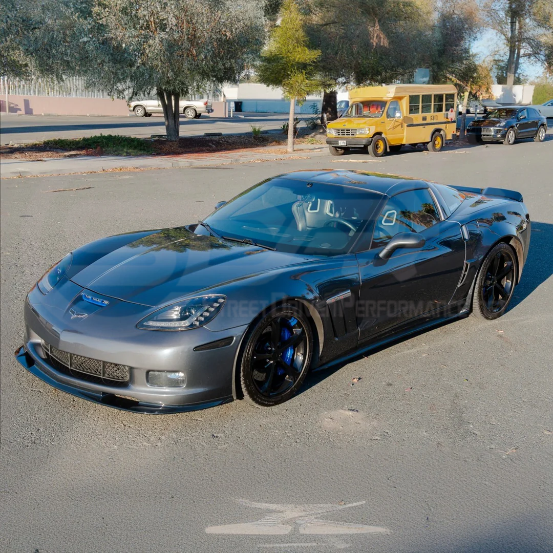 2005-2013 CORVETTE C6 GRAND SPORT / Z06 / ZR1 - FRONT SPLITTER LIP & SIDE SKIRTS ROCKER PANELS GROUND EFFECTS