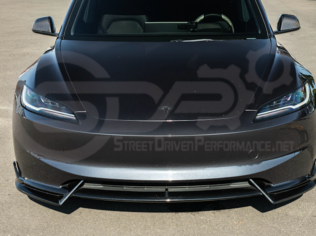 2024-Up Tesla Model 3 | Carbon Fiber Tape On Side Mirror Cap Covers Pair