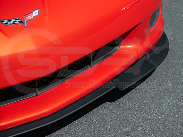 2005-2013 C6 Corvette - 427 /Grand Sport / Z06 / ZR1 | ZRA1 Style Front Splitter Lip Ground Effects (Carbon Fiber or Primer Black)