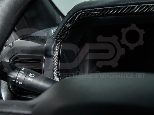 2021-UP FORD F-150 / F-150 LIGHTNING DRY CARBON FIBER DASHBOARD INSTRUMENT CLUSTER GAUGE PANEL TRIM OVERLAY