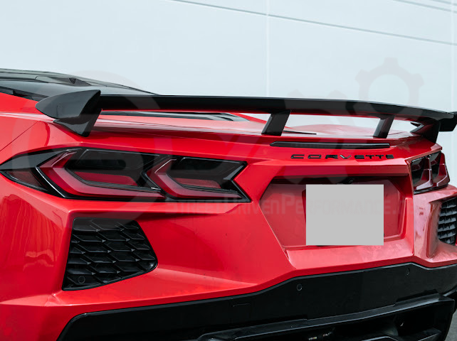 2020-Up Corvette C8 Stingray & Z51 |FaceliftedbRear Trunk High Wing Spoiler (Matte Black or Carbon Flash)