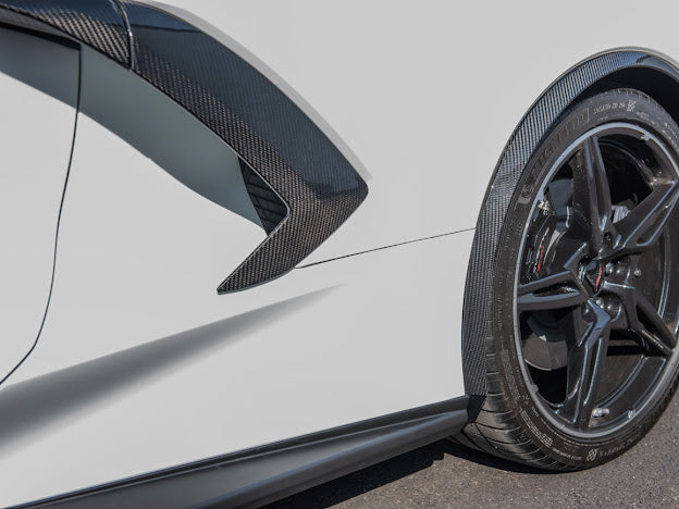 2020+ CHEVROLET CORVETTE C8 CARBON FIBER SIDE WHEEL FENDER PAIR