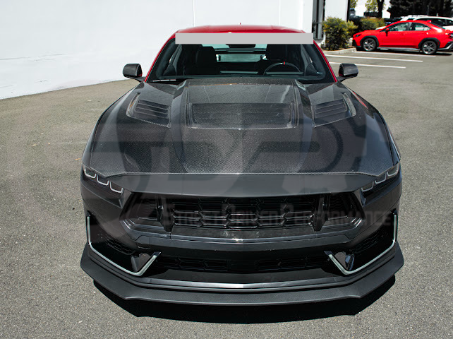2024-Up For Mustang S650 Dark Horse Style Bumper | Side Intake LED Grille DRL Light Bar Pair