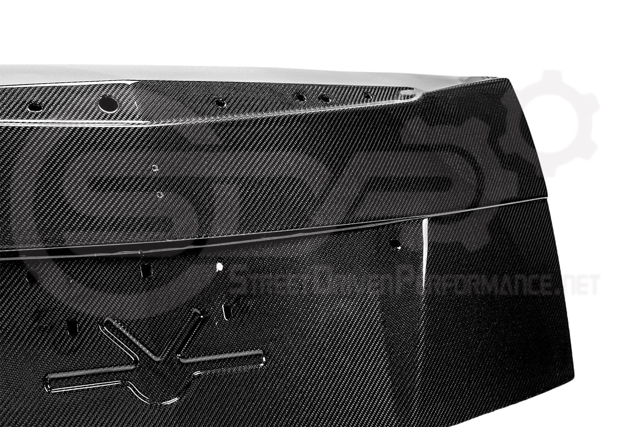 Carbon fiber trunk lid replacement for 2009-2015 Cadillac CTS and CTS-V sedan, Street Driven Performance V2 model.