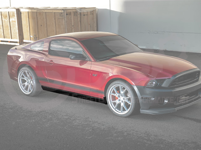2010-2014 FORD S197 MUSTANG | GT500 STYLE SIDE SKIRTS EXTENSION PAIR ROCKER PANELS GROUND EFFECTS