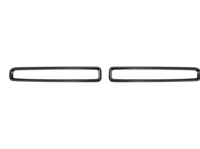 2015-2023 DODGE CHALLENGER | FACTORY STYLE CARBON FIBER HEADLIGHT TRIM COVER W/ FRONT GRILLE INSERT
