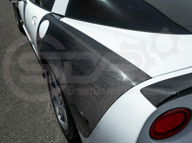 Factory style carbon fiber widebody fenders for 1997-2004 Chevrolet Corvette C5 hatchback by Street Driven Performance