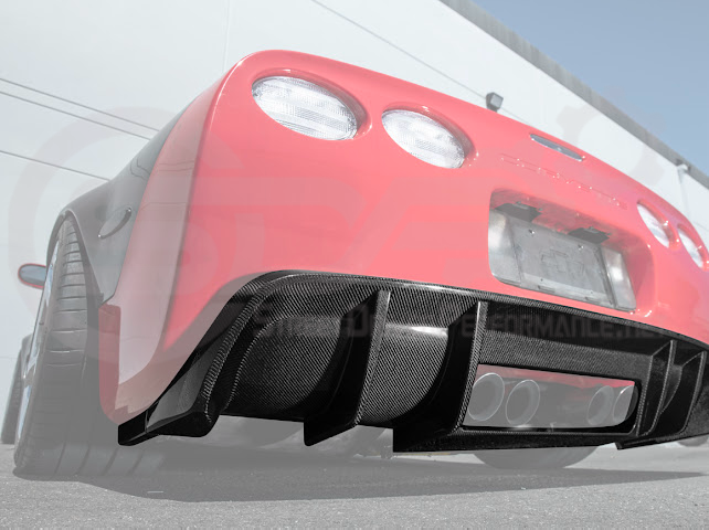 1997-2004 Chevrolet Corvette C5 | SDP Performance style CARBON FIBER Rear Bumper Finned Diffuser