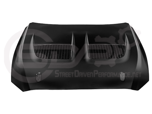 2018-2023 FORD MUSTANG S550 | GTD STYLE ALUMINUM FRONT AIR VENTED HOOD