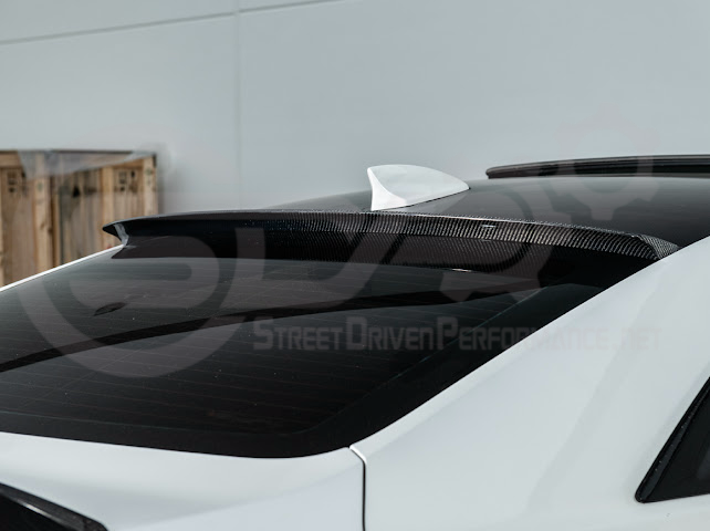 2013-2018 Cadillac ATS ATS-V Coupe | Carbon Fiber Rear Roof Top Window Spoiler Wing