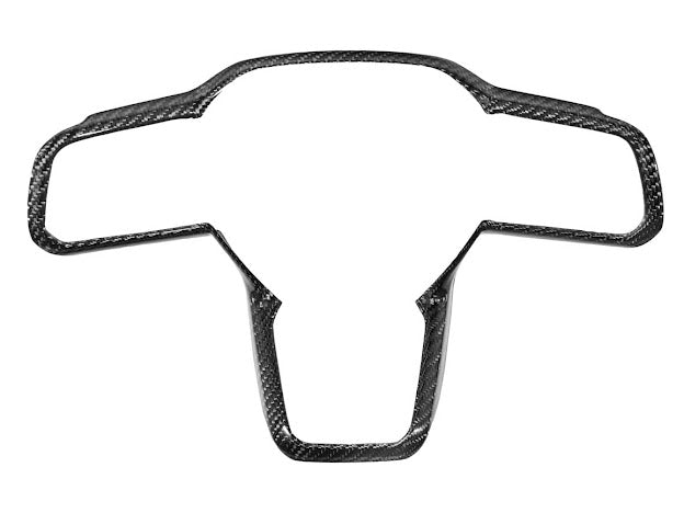 2024-Up Ford Mustang S650 | CARBON FIBER Stick-On Steering Wheel Interior Trim Cover