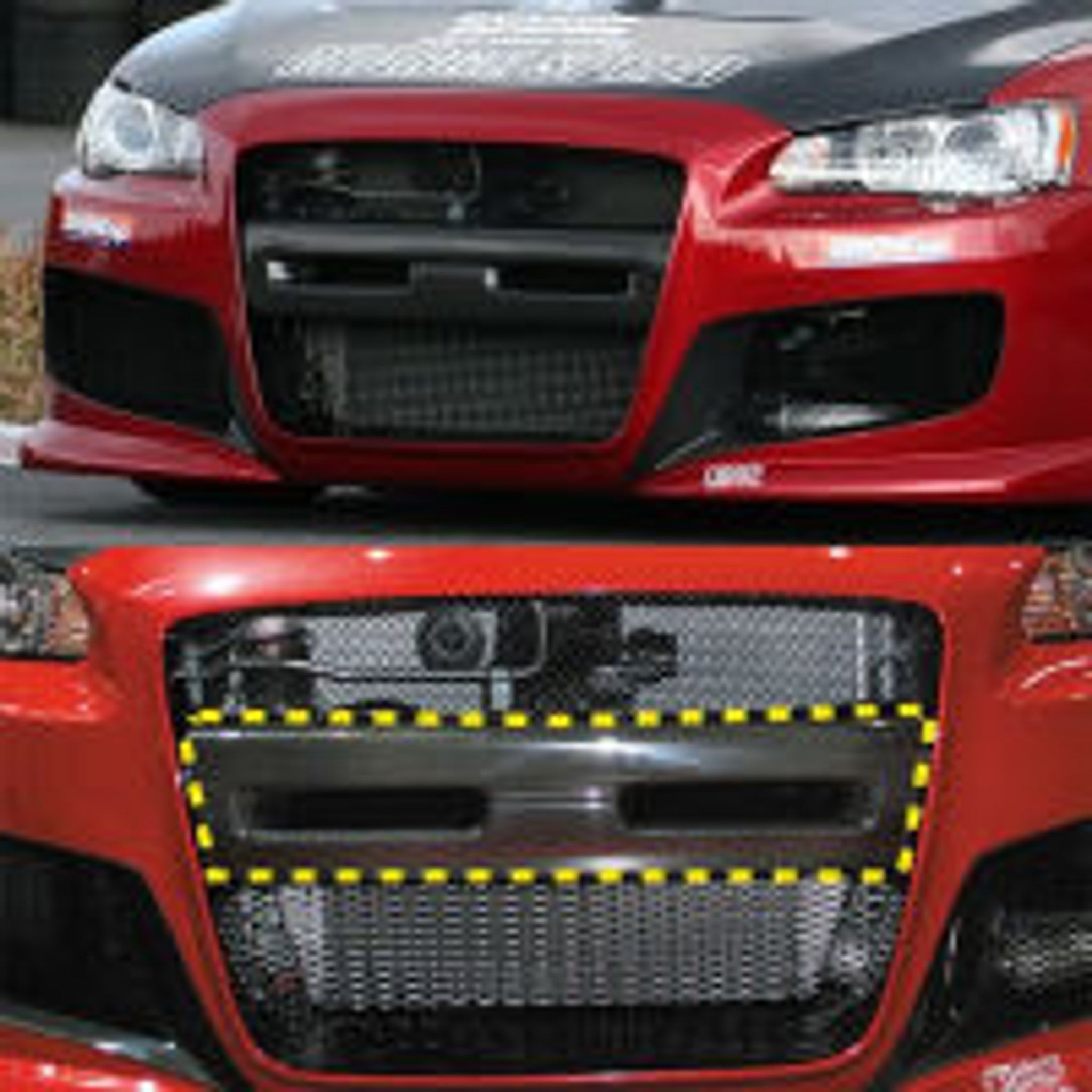 Charge Speed 2008-2017 Mitsubishi Lancer/ Lancer EX/ Ralliart/ Sportback/ Evo X Front Bumper Center Garnish Carbon for Charge Speed Type-1 Bumper ONLY