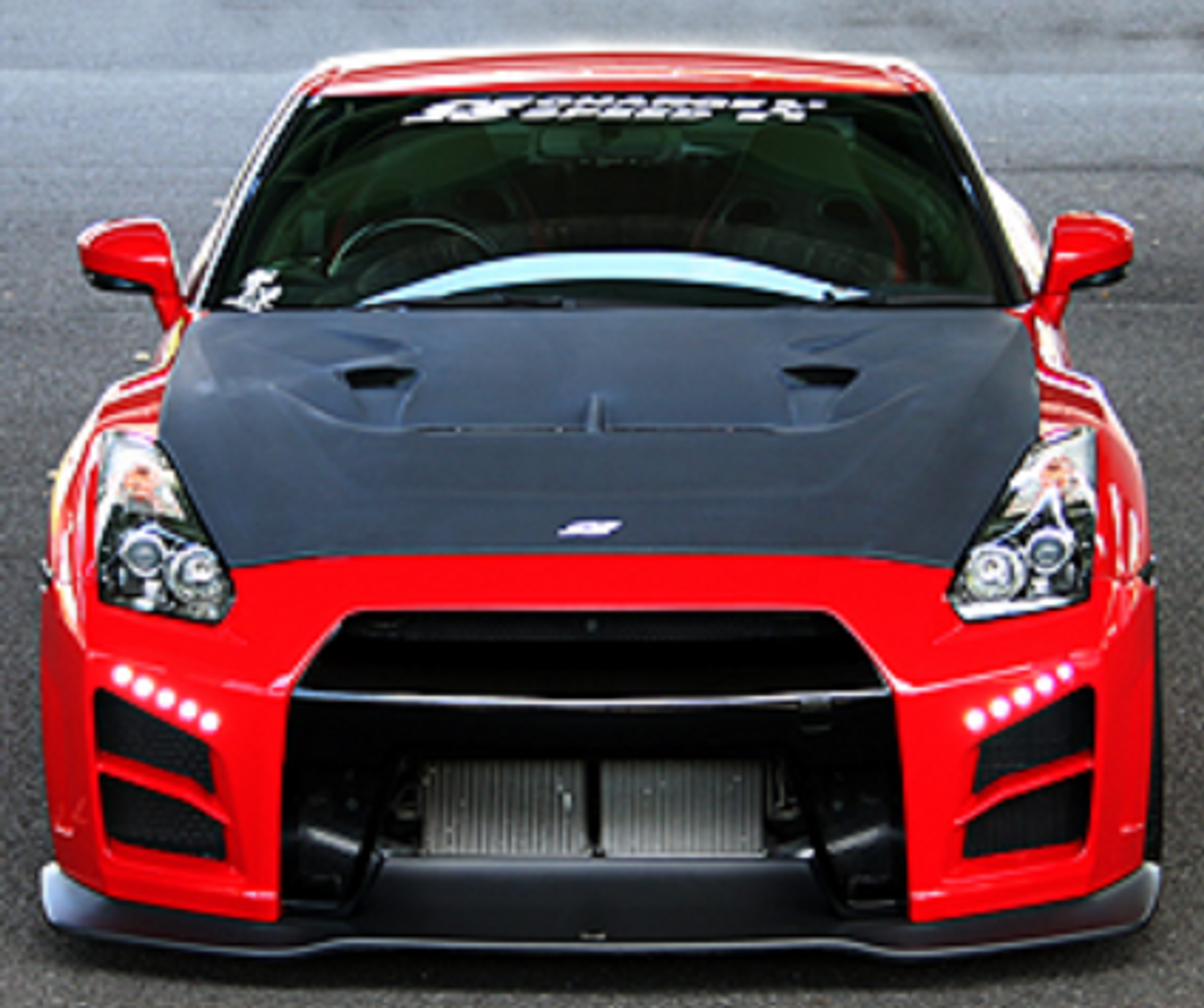 Charge Speed 2017-2024 Nissan ALL GTR All R35 Kouki FRP Complete Kit with Front Bumper (White Gel) with LED & Black FRP Lip with Under Diffuser & Black FRP Side Skirts & Black FRP Rear Skirt
