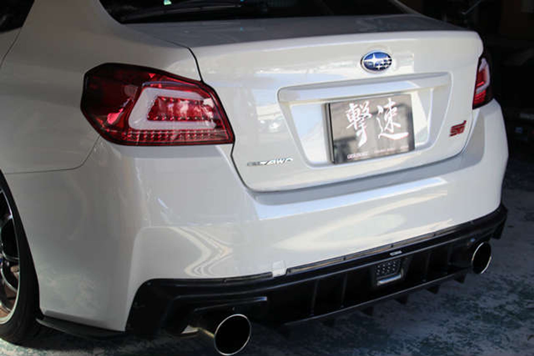 Charge Speed JDM Spec Subaru Clear LED back fog lamp with F1 style flash brake lamp-LENS=CLEAR, REFLECTOR=BLACK