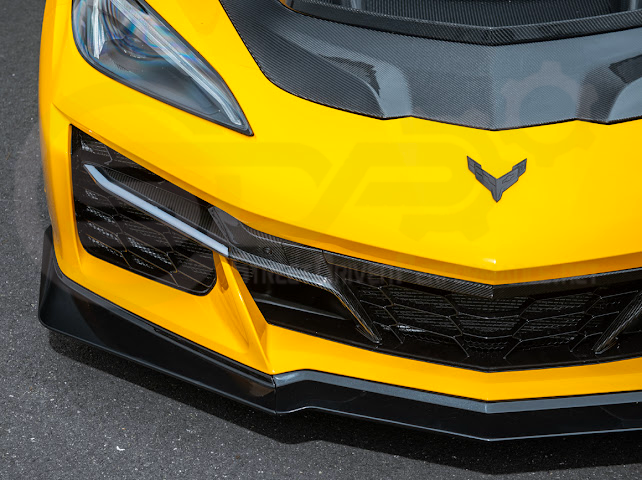 2023-Up Corvette C8 Z06 | Z07 Extended Package CARBON FIBER Front Lip Splitter Ground Effects