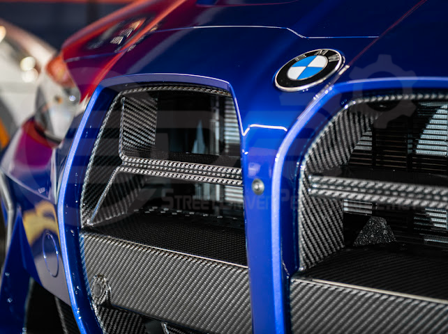 2021-Up BMW G80 M3 & G82 M4 W/ NO ACTIVE CRUISE CONTROL | CSL Style Carbon Fiber Front Kidney Grille Replacement