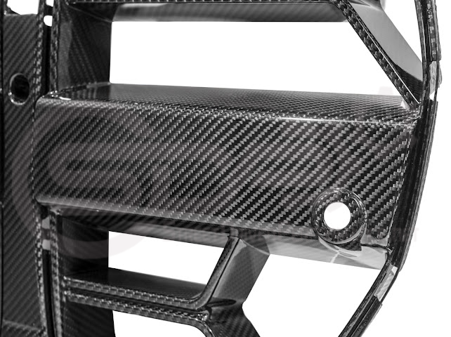 2021-Up BMW G80 M3 & G82 M4 W/ NO ACTIVE CRUISE CONTROL | CSL Style Carbon Fiber Front Kidney Grille Replacement