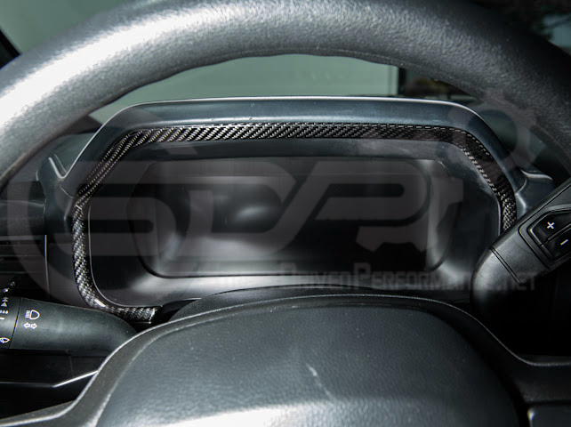 2021-UP FORD F-150 / F-150 LIGHTNING DRY CARBON FIBER DASHBOARD INSTRUMENT CLUSTER GAUGE PANEL TRIM OVERLAY