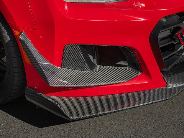 2017-UP CAMARO ZL1 1LE FRONT AIR DUCT BEZELS & CANARDS DIVE PLANES