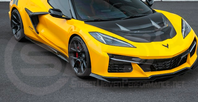 2023-Up Corvette C8 Z06 | Z07 Extended Package CARBON FIBER Front Lip Splitter Ground Effects